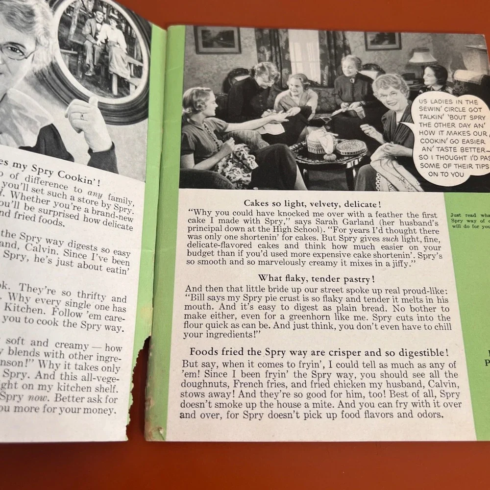 Vintage Aunt Jenny's Favorite Recipes Spry Shortening Cookbook Mid-Century 1950s